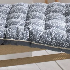 Today Matelas de sol 120 x 60 x 7 Denim FLOWER GARDEN, Denim Bleu Best