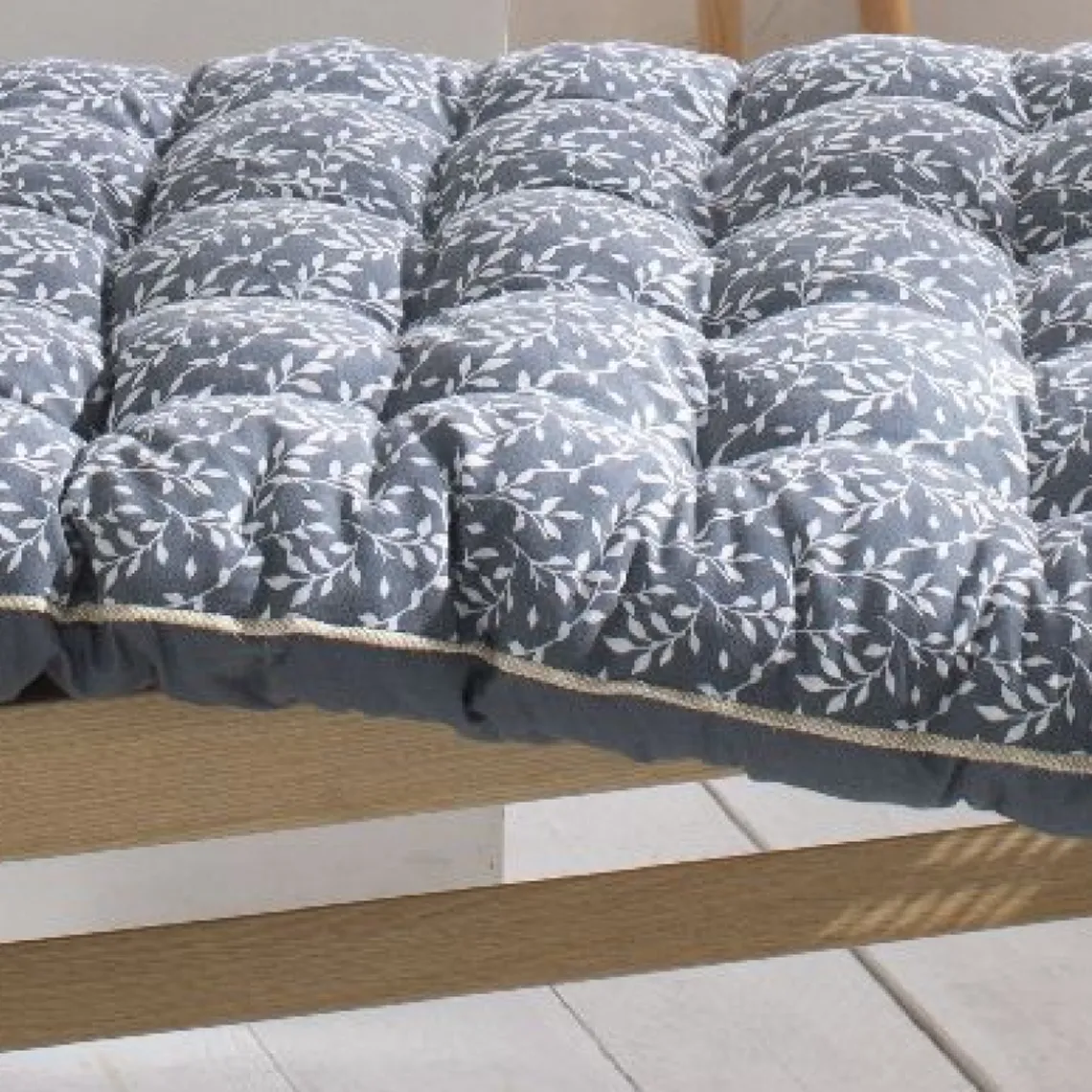 Today Matelas de sol 120 x 60 x 7 Denim FLOWER GARDEN, Denim Bleu Best