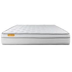 Septnuits Matelas double sommiers gris Ressorts ensaches memoire de forme 5 zones de confort MAXI epaisseur Online