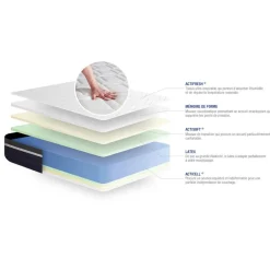 ACTISOM Matelas Latex memoire de forme Maxi epaisseur 7 zones de confort Online