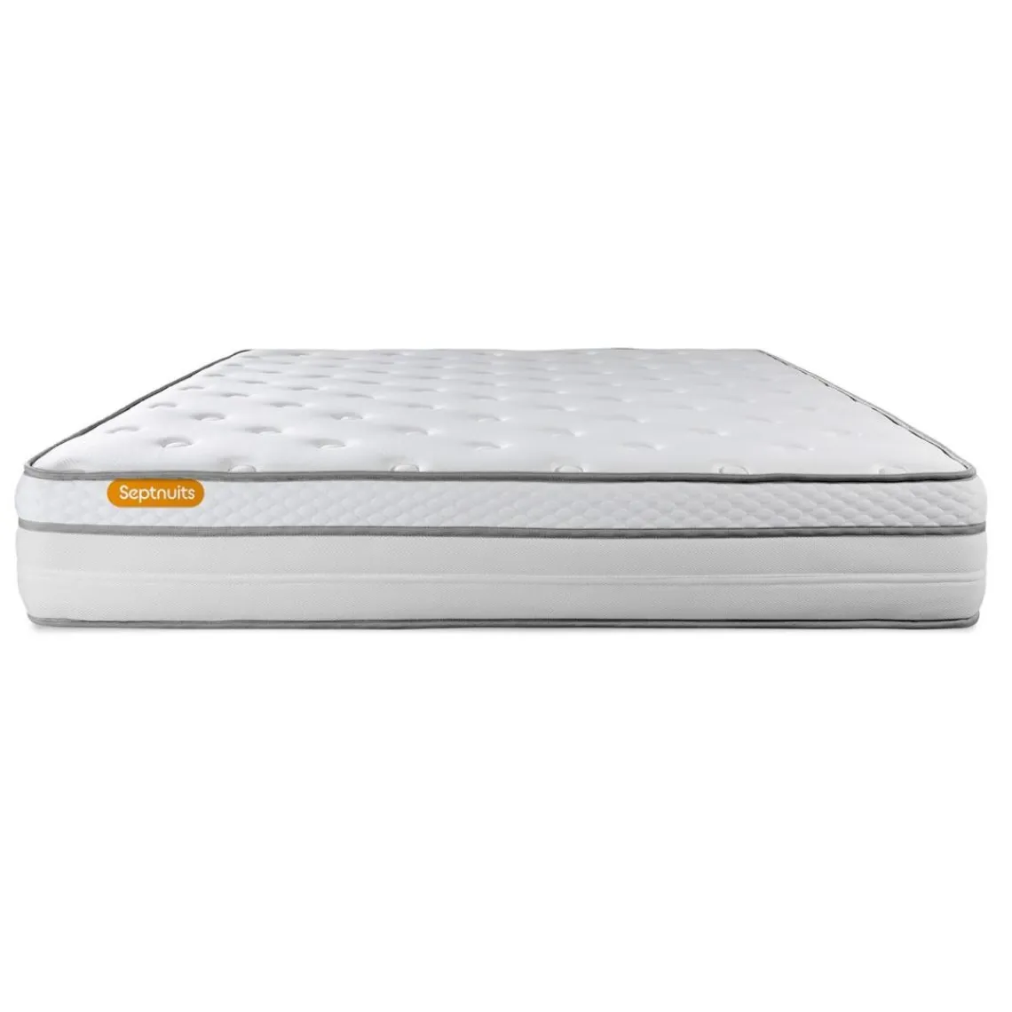 Septnuits Matelas Memo Luxe Ressorts ensaches memoire de forme 5 zones de confort MAXI epaisseur Discount