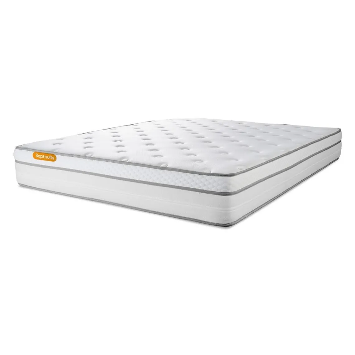 Septnuits Matelas Memo Luxe Ressorts ensaches memoire de forme 5 zones de confort MAXI epaisseur Discount