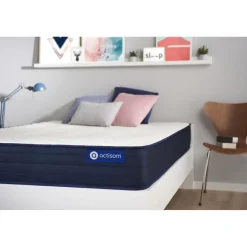 ACTISOM Matelas memoire de forme 5 zones de confort Bleu Best