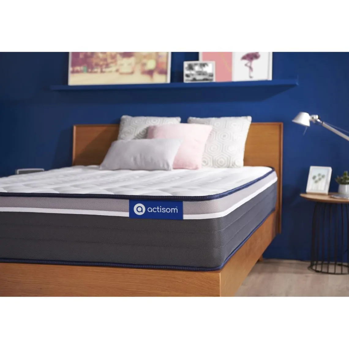 ACTISOM Matelas Ressorts ensaches Memoire de forme Maxi epaisseur 7zones de confort Hot