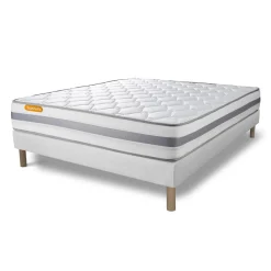 Septnuits Matelas sommier Memo Spring Ressorts ensaches 3 zones de confort MAXI epaisseur Clearance