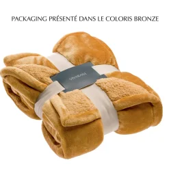 Maison Vivaraise Maxi plaid Michka Neige 180 x 220 Sale