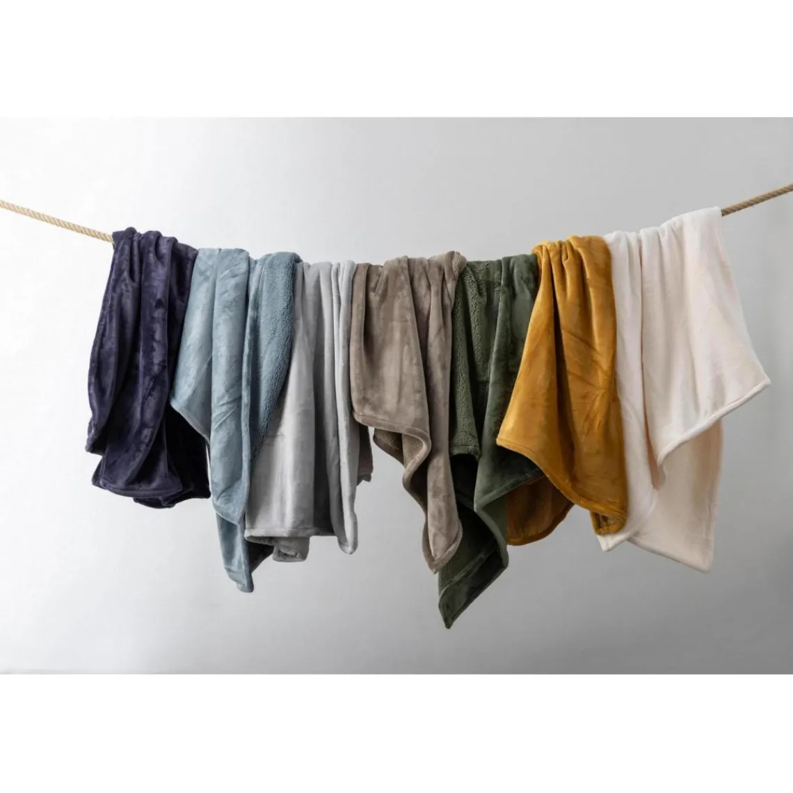 Maison Vivaraise Maxi plaid Michka Neige 180 x 220 Sale