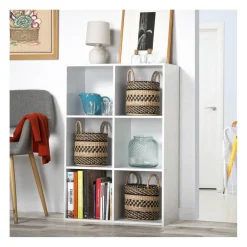 Calicosy Meuble à 6 cases en bois blanc Online