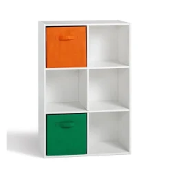 Calicosy Meuble à 6 cases en bois blanc Online