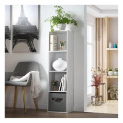 Calicosy Meuble à 4 cases en bois blanc Online