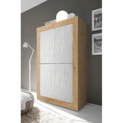 3S. x Home Meuble 4 portes effet bois blanc Online