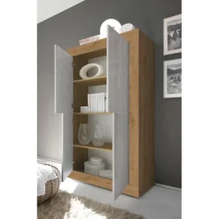 3S. x Home Meuble 4 portes effet bois blanc Online