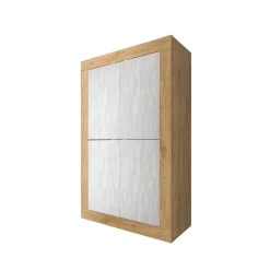 3S. x Home Meuble 4 portes effet bois blanc Online