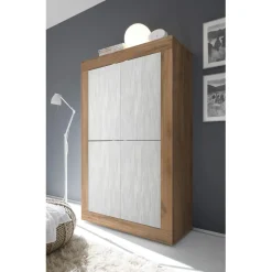 3S. x Home Meuble 4 portes en bois bicolore Sale