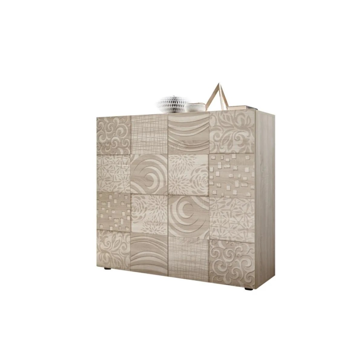 3S. x Home Meuble 2 portes MIRO décor chêne Outlet