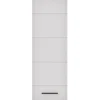 3S. x Home Meuble à étagères avec porte L38xH110cm Blanc brillant Discount