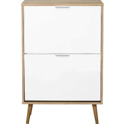 3S. x Home Meuble A Chaussures 2 Portes en Bois Discount