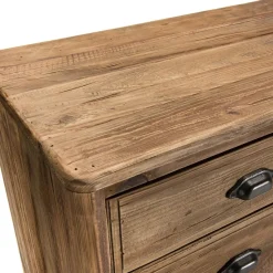 Macabane Meuble ANDRIAN 2 Tiroirs 2 Portes Avec Deco Faux Tiroirs Bois Pin Recyclé Discount