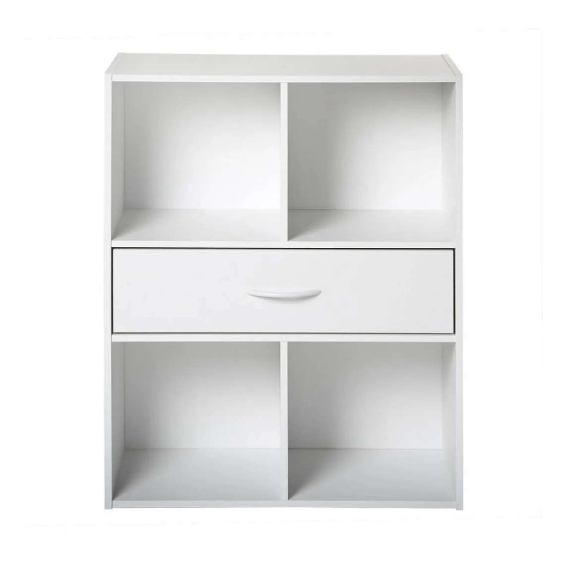 Calicosy Meuble banc à 4 cases avec 1 tiroir en bois Blanc Online