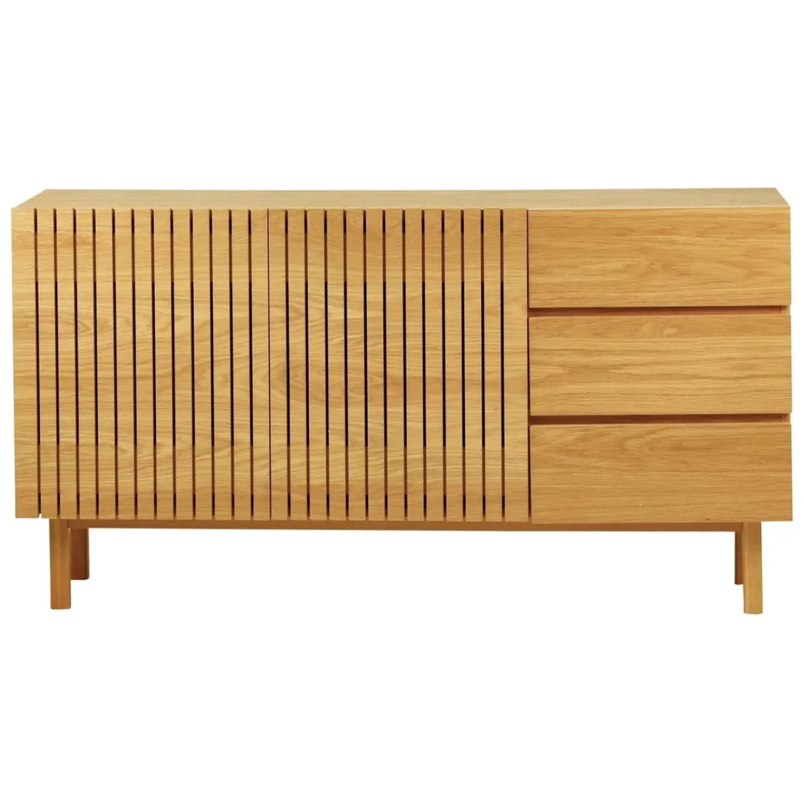 Zago Meuble bas 2 portes 3 tiroirs naturel Beige Online