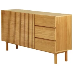 Zago Meuble bas 2 portes 3 tiroirs naturel Beige Online