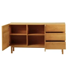 Zago Meuble bas 2 portes 3 tiroirs naturel Beige Online