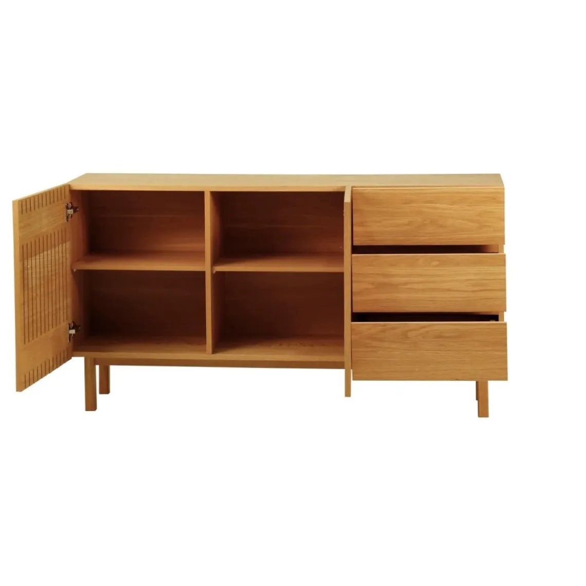 Zago Meuble bas 2 portes 3 tiroirs naturel Beige Online