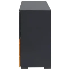 Zago Meuble bas 5 portes chêne naturel et laqué anthracite Beige Clearance