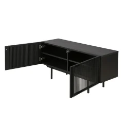 Zago Meuble bas 2 portes Noir New