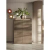3S. x Home Meuble de rangement 4 portes ISCHIA avec éclairage LED intégré New