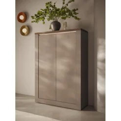 3S. x Home Meuble de rangement 4 portes ISCHIA avec éclairage LED intégré New