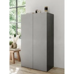 3S. x Home Meuble de rangement 2 portes 6 étagères reglable New