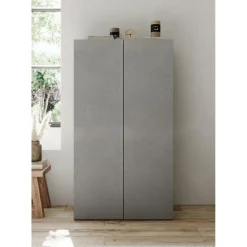 3S. x Home Meuble de rangement 2 portes 6 étagères reglable New