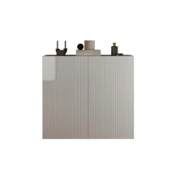 3S. x Home Meuble de rangement 2 portes RIO blanc laqué brillant Hot