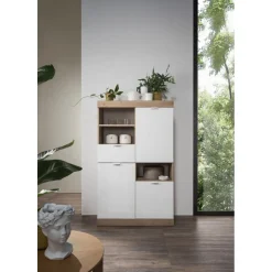3S. x Home Meuble de rangement 3 portes et 1 portes Blanc New