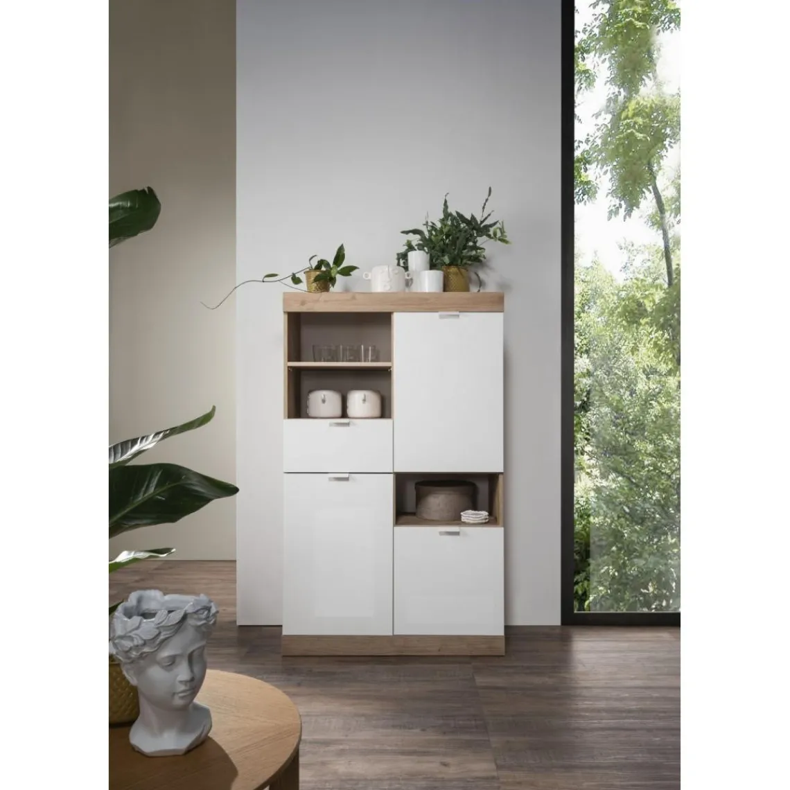 3S. x Home Meuble de rangement 3 portes et 1 portes Blanc New