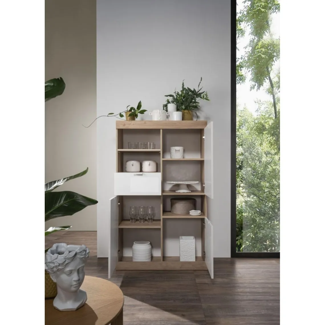 3S. x Home Meuble de rangement 3 portes et 1 portes Blanc New