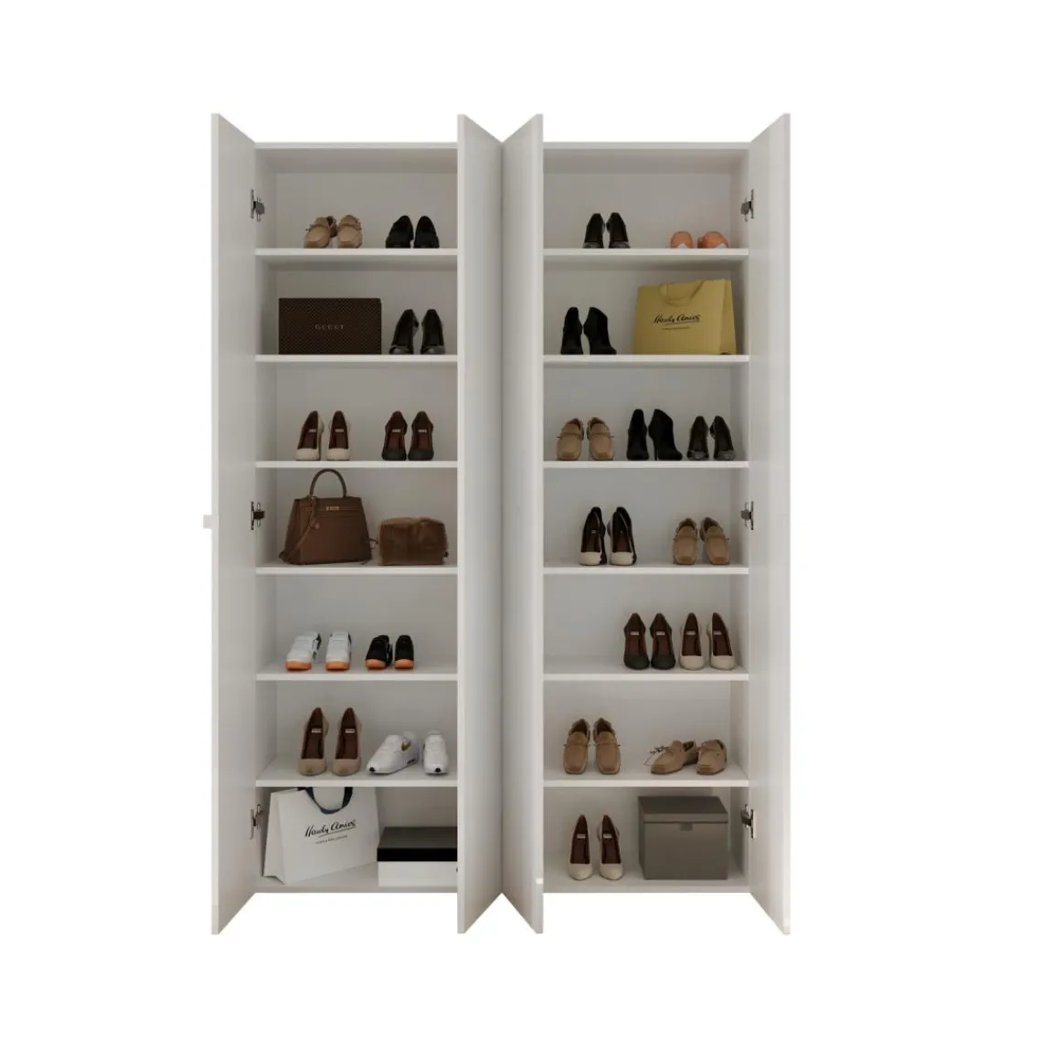 3S. x Home Meuble de rangement 4 portes 5 étagères reglable Hot