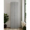 3S. x Home Meuble de rangement 2 portes 10 étagères reglable Blanc Discount
