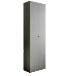 3S. x Home Meuble de rangement 2 portes 10 étagères reglable Blanc Discount