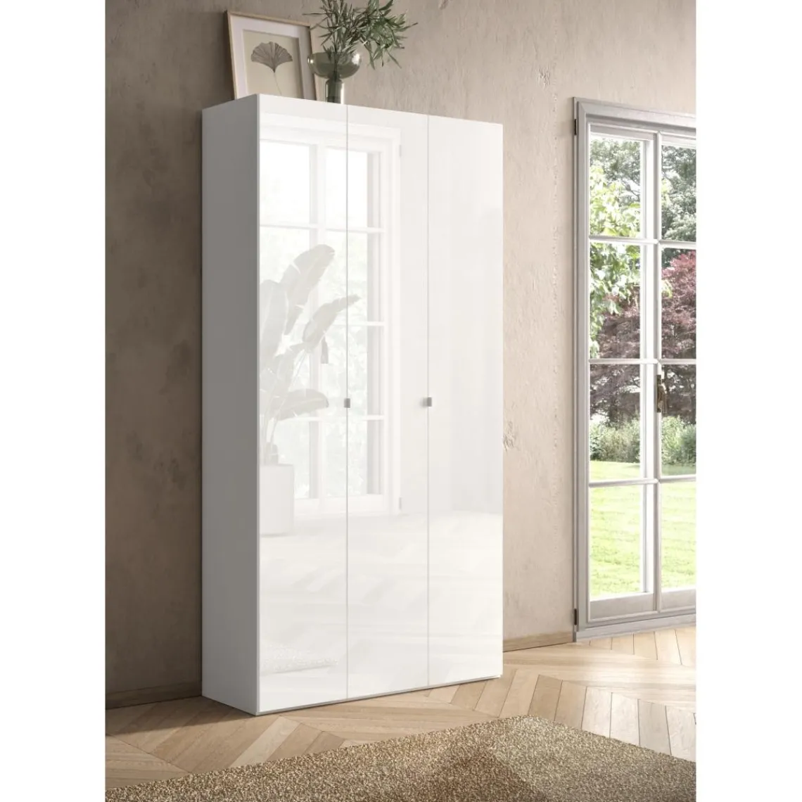 3S. x Home Meuble de rangement 3 portes 5 étagères reglable Online