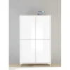 3S. x Home Meuble de rangement blanc lacqué brillant New