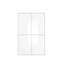 3S. x Home Meuble de rangement blanc lacqué brillant New