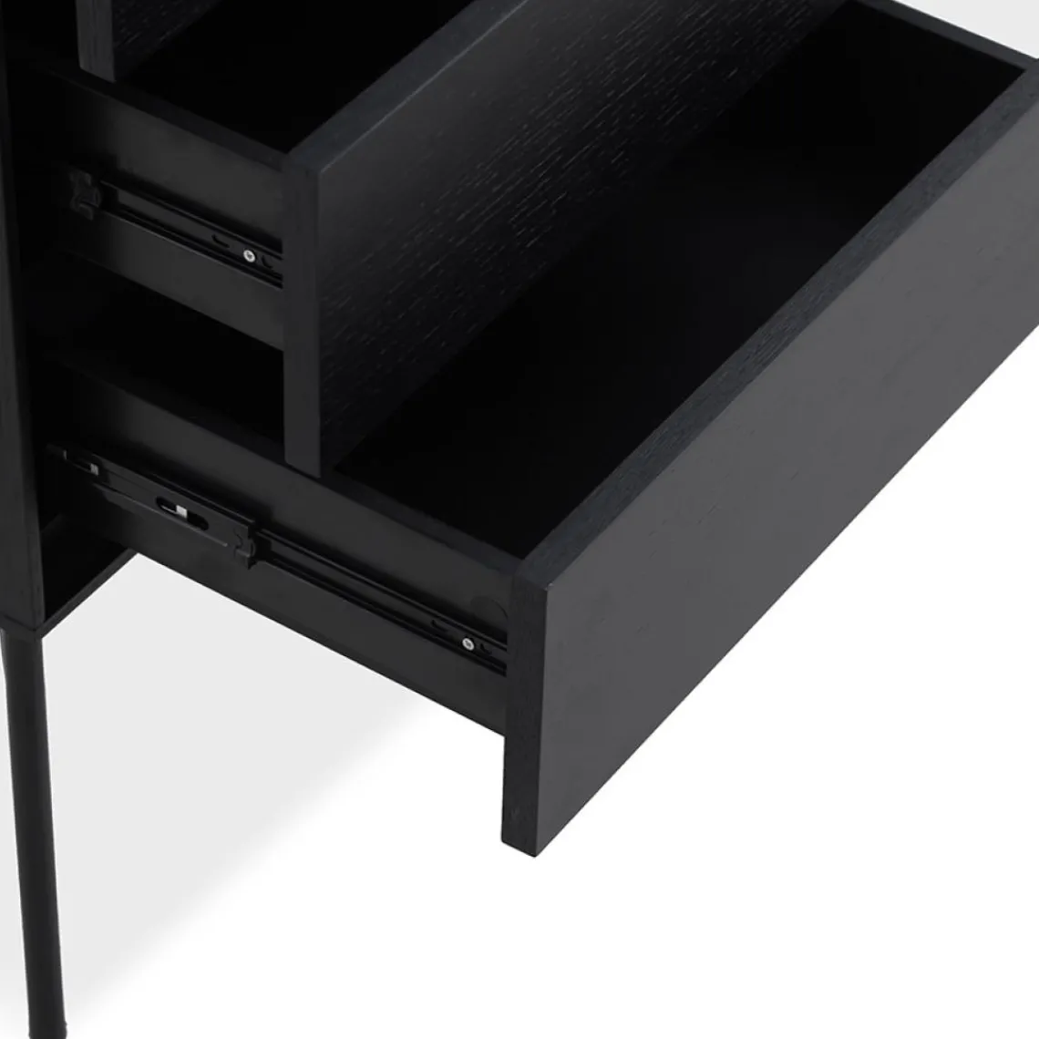 ALTEREGO Meuble de rangement design 'CONVIV' en bois noir Clearance