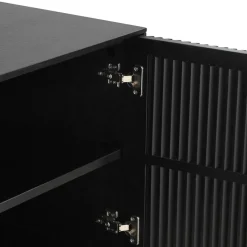 ALTEREGO Meuble de rangement design 'CONVIV' en bois noir Clearance