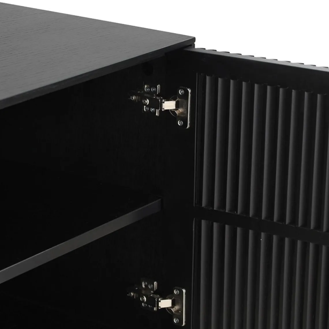 ALTEREGO Meuble de rangement design 'CONVIV' en bois noir Clearance