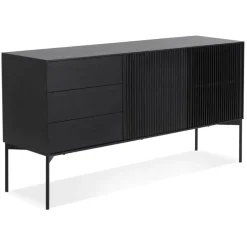 ALTEREGO Meuble de rangement design 'CONVIV' en bois noir Clearance