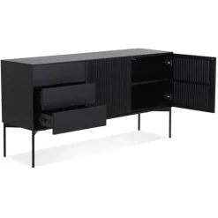 ALTEREGO Meuble de rangement design 'CONVIV' en bois noir Clearance