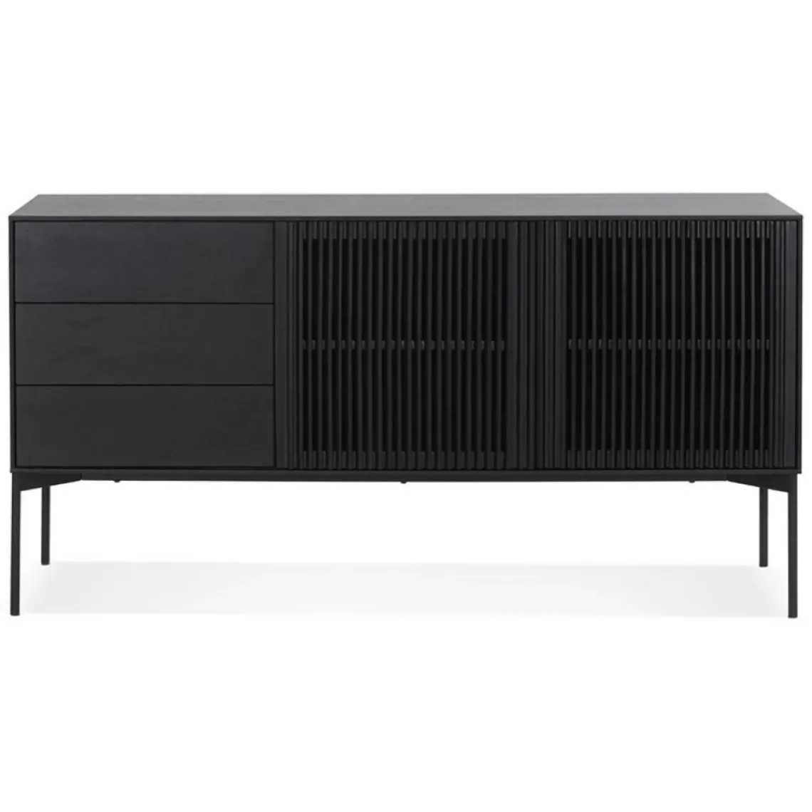 ALTEREGO Meuble de rangement design 'CONVIV' en bois noir Clearance