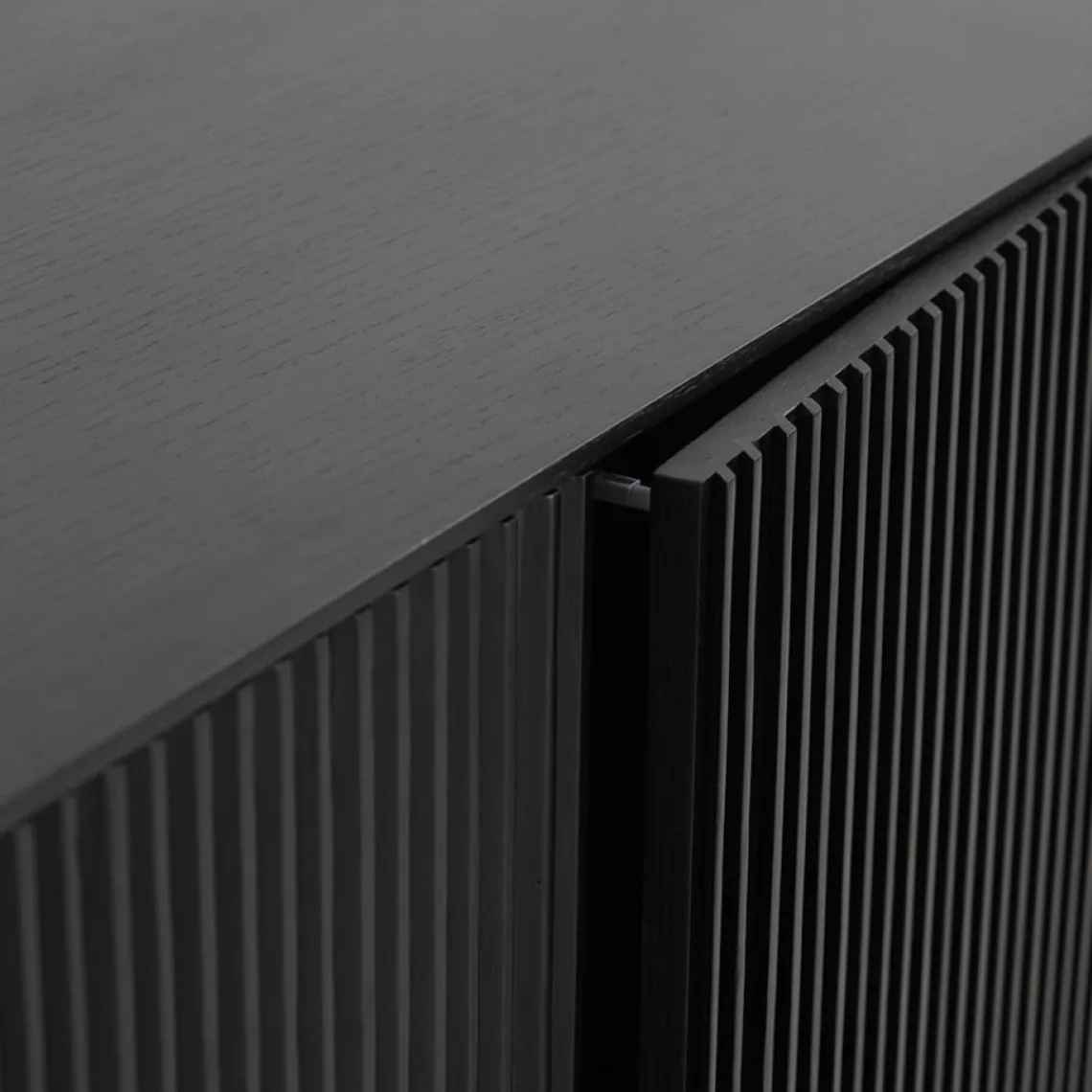 ALTEREGO Meuble de rangement design 'CONVIV' en bois noir Clearance